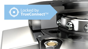 ROBOT SYSTEM PRODUCTS | TOOL CHANGERS | All our tool changers feature the patented locking device, TrueConnect™. It reduces play to the minimum and enables absolute alignment repeatability throughout its lifespan. With its unique design, it does not require exact alignment before docking with different tools.