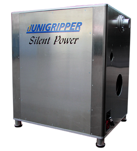UniGripper Silent Power is a compact sound enclosure for side channel blowers of almost any size. The Silent Power cabinet comes with the blower ready to connect to power supply and also integrates a reversing valve allowing switching inlet and outlet air to the hose connection on the cabinet. Download information folder